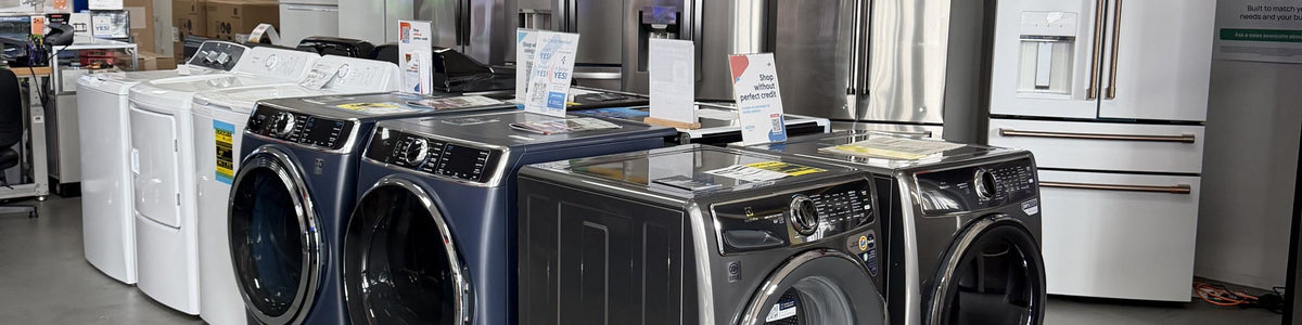 Appliances on the Global Buy showroom floor