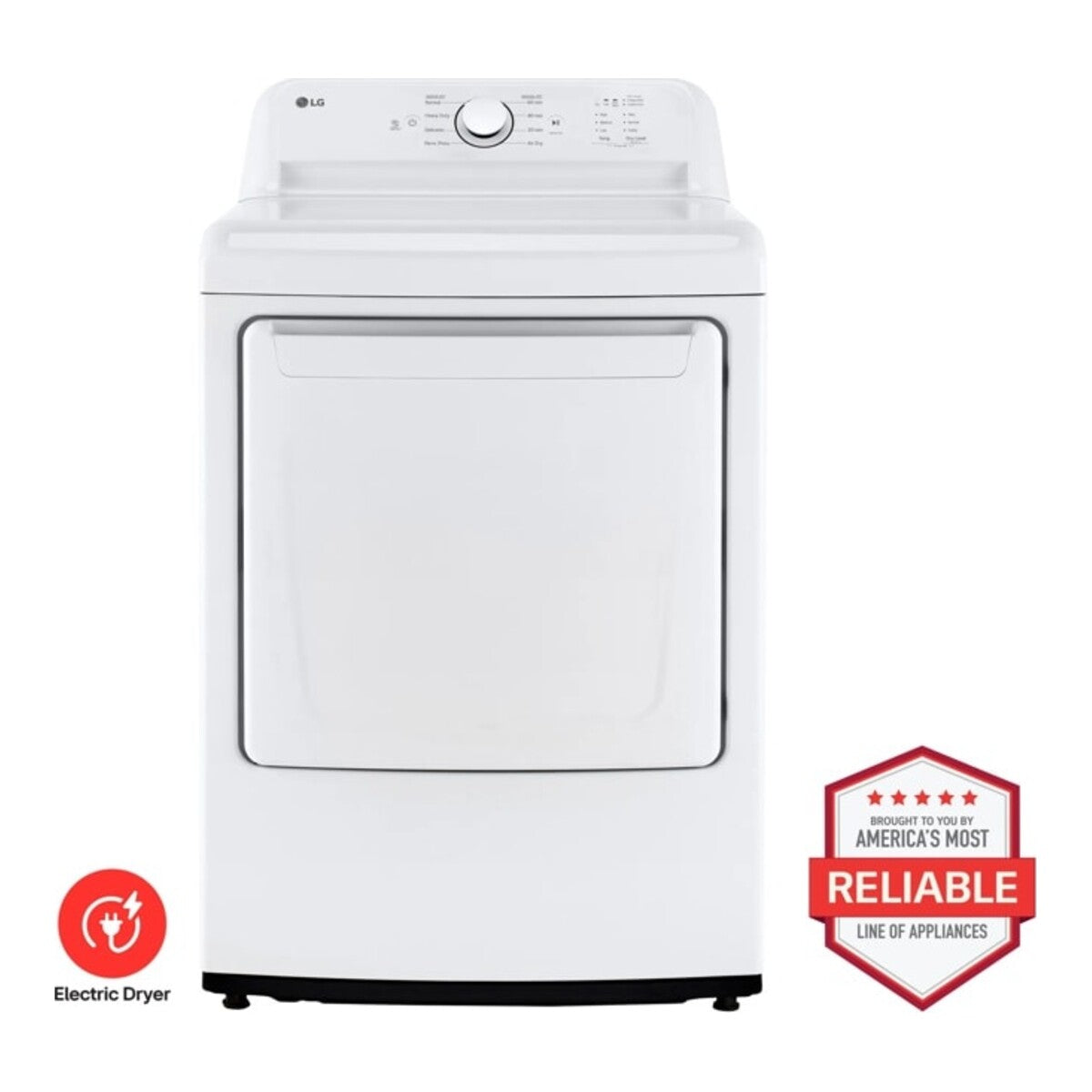 LG 7.3 cu. ft. Ultra Large Capacity Rear Control Electric ENERGY STAR Dryer with Sensor Dry - White