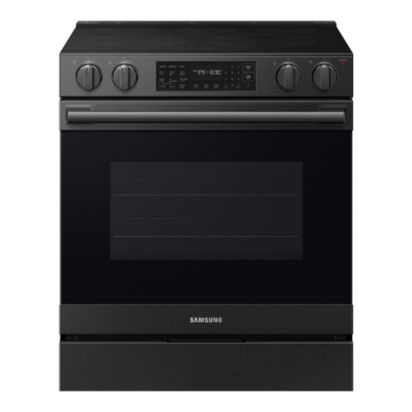 Samsung Bespoke Smart Slide-In Electric Range 6.3 cu. ft. with True Convection - Matte Black Steel