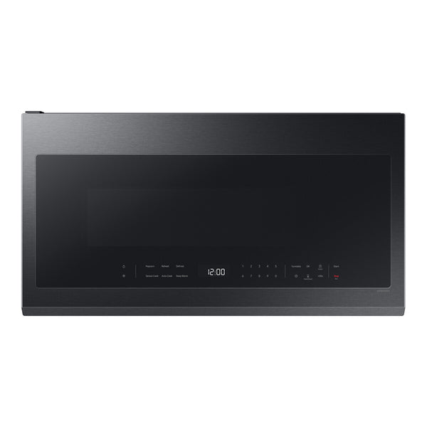 Samsung Over-the-Range Microwave Fingerprint Resistant Wi-Fi, 2.1 cu. ft. - Matte Black Steel