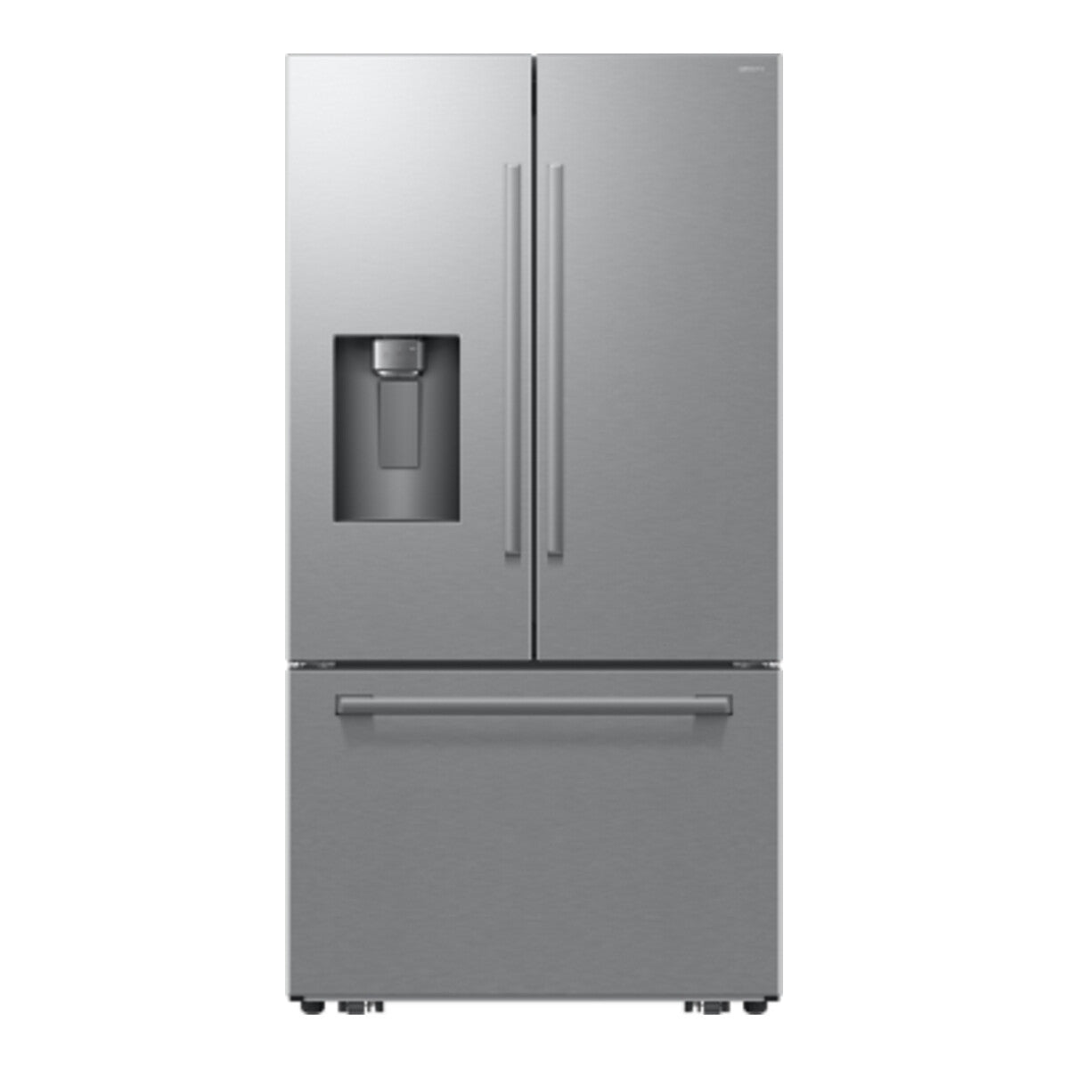 Samsung Bespoke AI 24 cu. ft. Counter Depth 3-Door French Door Refrigerator with Zero Clearance Fit & Sphere Ice in Stainless Steel