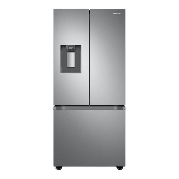 Samsung 22 cu. ft. Smart 3-Door French Door Refrigerator with External Water Dispenser in Fingerprint Resistant Stainless Steel