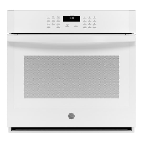GE 30" Smart Built-In Self-Clean Single Wall Oven - White