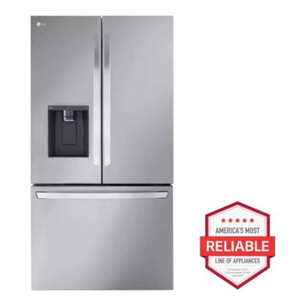 LG 31 cu. ft. Smart Standard-Depth MAX French Door Refrigerator with Dual Ice - Stainless Steel