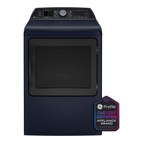 GE Profile ENERGY STAR 7.3 cu. ft. Capacity Smart Gas Dryer with Steam and Washer Link - Sapphire Blue