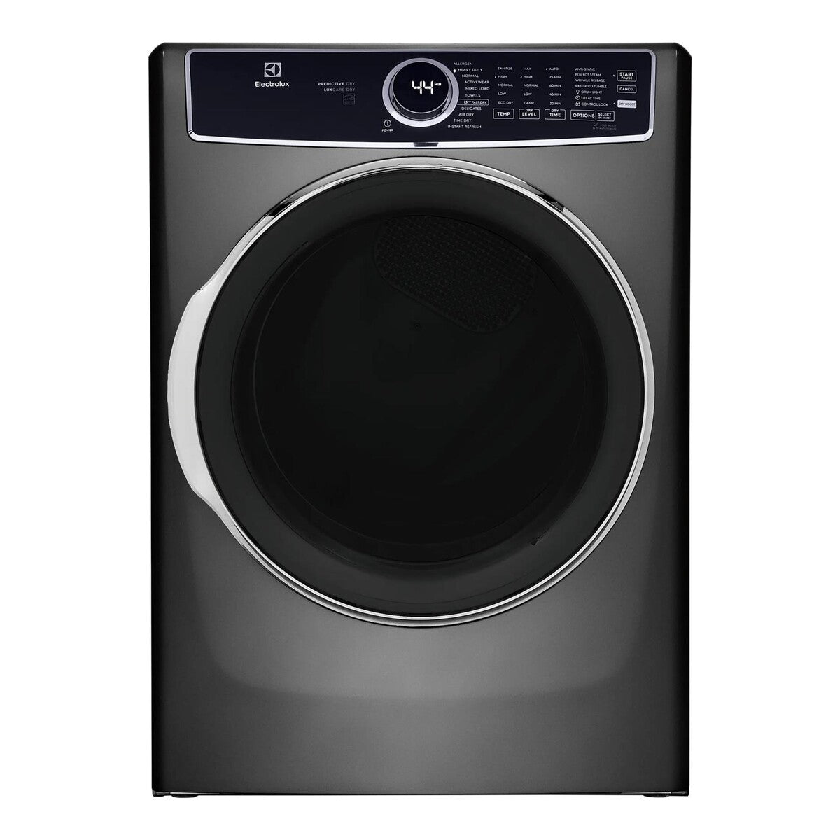 Electrolux Front Load Perfect Steam Gas Dryer with LuxCare Dry and Instant Refresh – 8.0 cu. ft. - Titanium