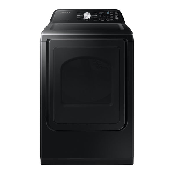Samsung Top Load Electric Dryer Wi-Fi & SmartThings Sensor Dry, 7.4 cu. ft. - Brushed Black
