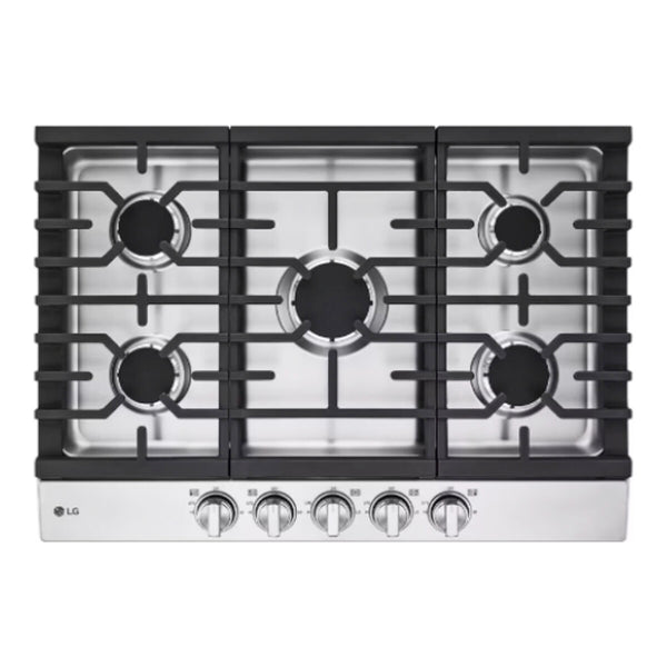 LG 30” Gas Cooktop with UltraHeat 20K BTU Burner - Stainless Steel