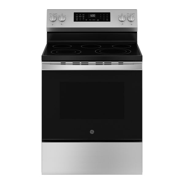 GE ENERGY STAR 30" Free-Standing Electric Convection Range with No Preheat Air Fry and EasyWash Oven Tray - Stainless Steel