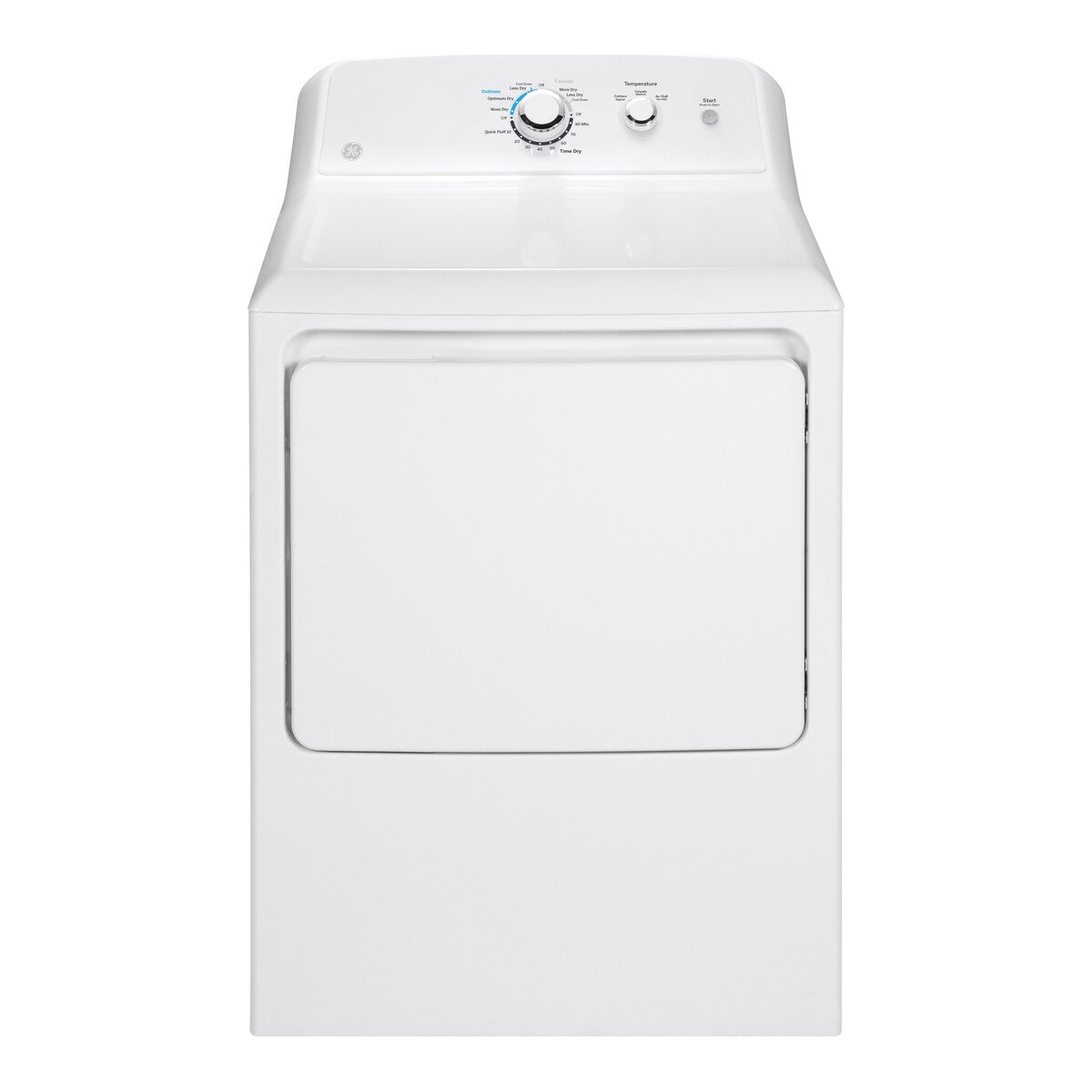 GE 6.2 cu. ft. Capacity Gas Dryer with Up To 120 ft. Venting and Shallow Depth - White
