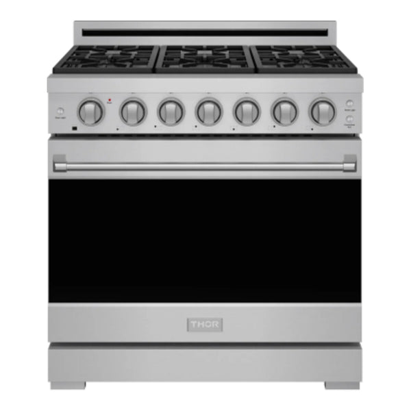 Thor 36 Inch Professional Gas Range with Precision Knob Control in Stainless Steel, Gordon Ramsay Series