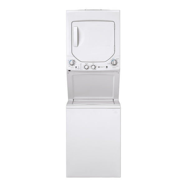 GE Unitized Spacemaker 2.3 cu. ft. Capacity Washer with Stainless Steel Basket and 4.4 cu. ft. Capacity Electric Dryer - White