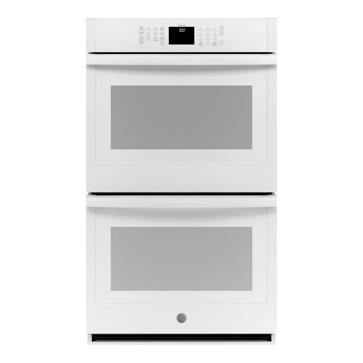 GE 30" Smart Built-In Self-Clean Double Wall Oven - White