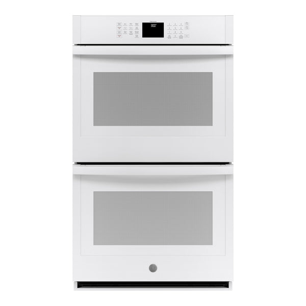 GE 30" Smart Built-In Self-Clean Double Wall Oven - White