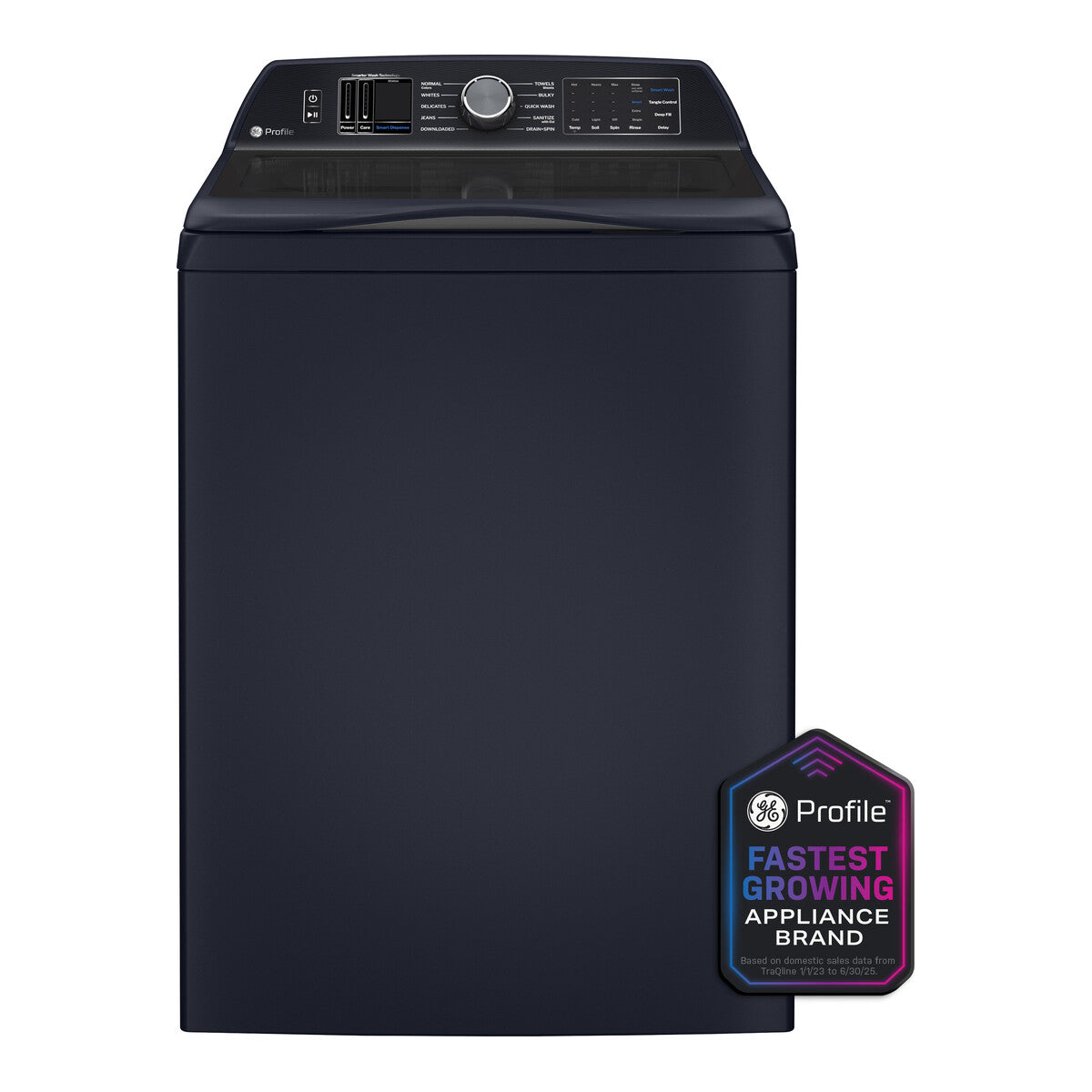 GE Profile ENERGY STAR 5.4 cu. ft. Capacity Washer with Smarter Wash Technology and Adaptive SmartDispense - Sapphire Blue