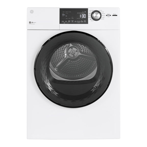 GE ENERGY STAR 24" 4.3 cu. ft. Front Load Vented Electric Dryer with Stainless Steel Basket - White