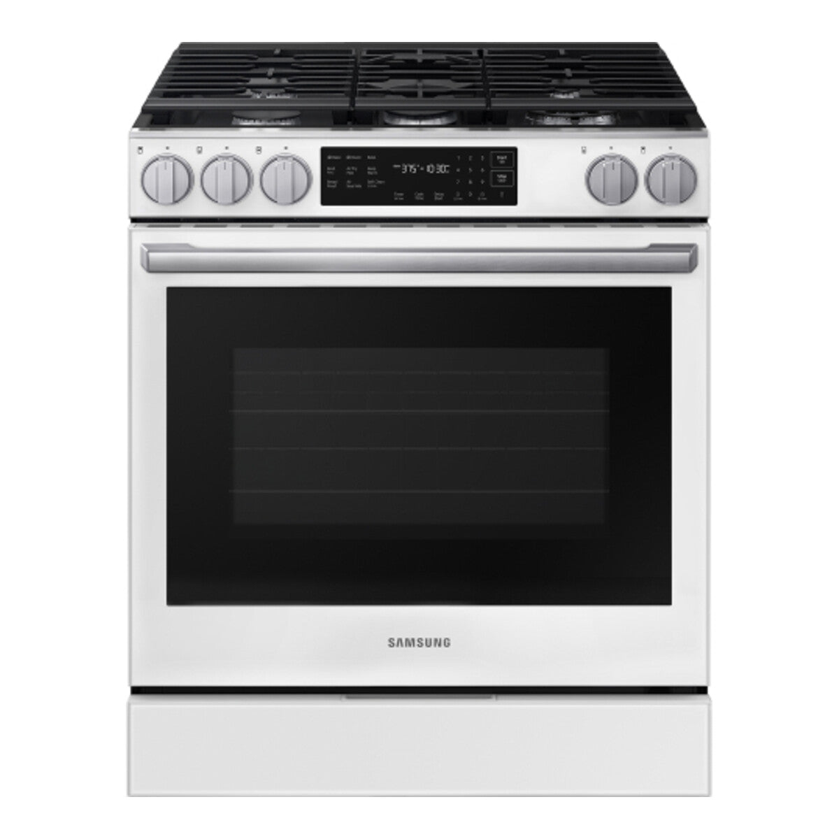 Samsung 30" Bespoke Smart Slide-In Gas Range 6.0 cu. ft. with True Convection - White Glass