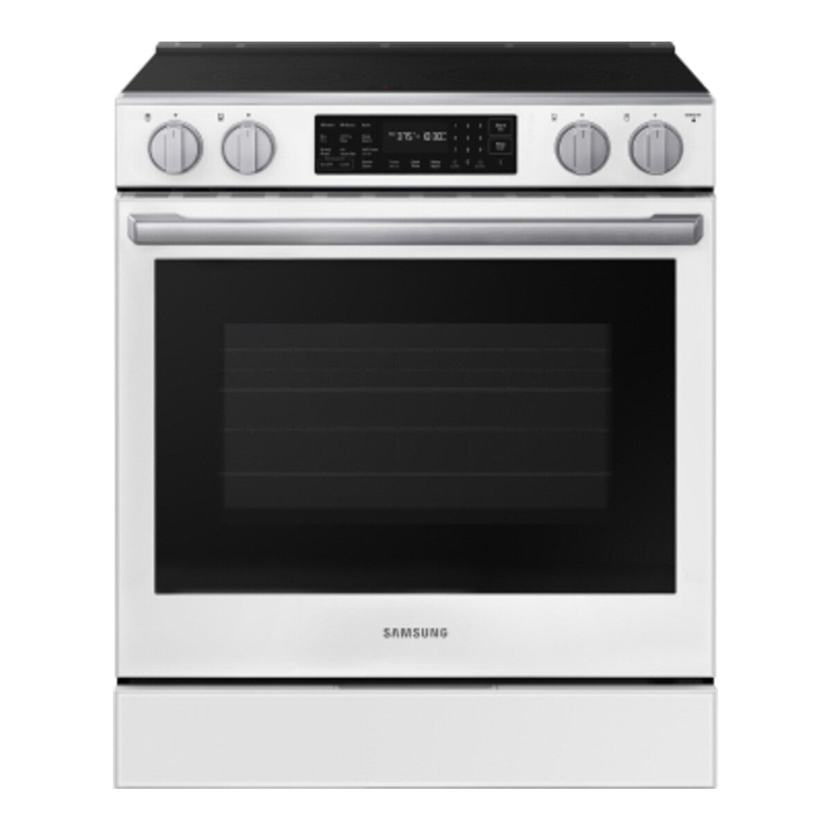 Samsung 30" Bespoke Smart Slide-In Electric Range 6.3 cu. ft. with True Convection - White Glass