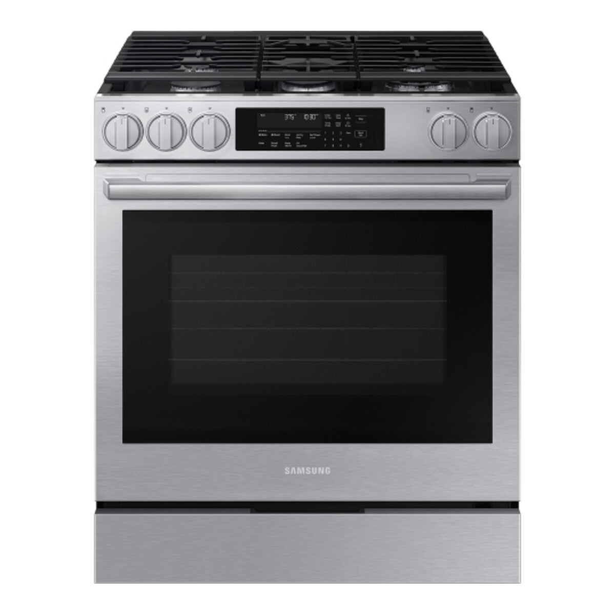 Samsung 30" Bespoke Smart Slide-In Gas Range 6.0 cu. ft. with Illuminated Precision Knobs - Stainless Steel