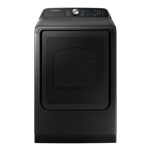 Samsung Top Load Gas Dryer Steam Sanitize+ Sensor Dry, 7.4 cu. ft. - Brushed Black