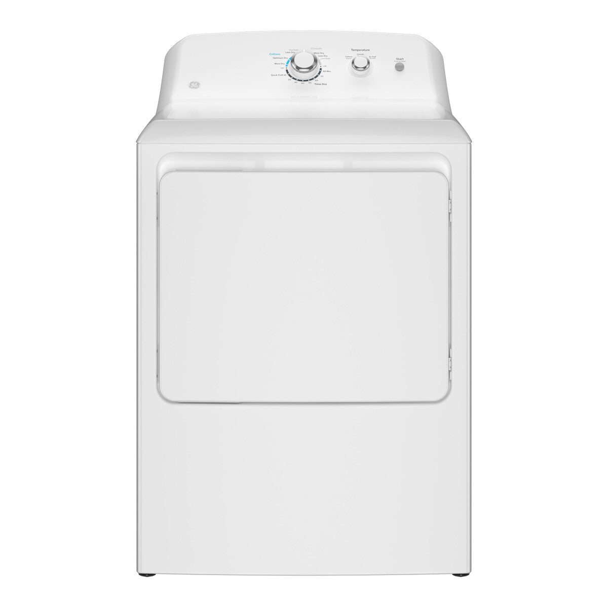 GE 6.2 cu. ft. Capacity Electric Dryer with Up To 120 ft. Venting and Shallow Depth - White