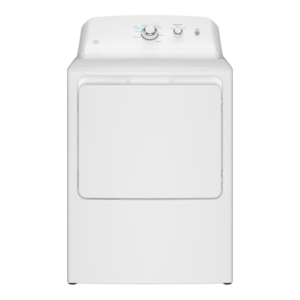 GE 6.2 cu. ft. Capacity Electric Dryer with Up To 120 ft. Venting and Shallow Depth - White