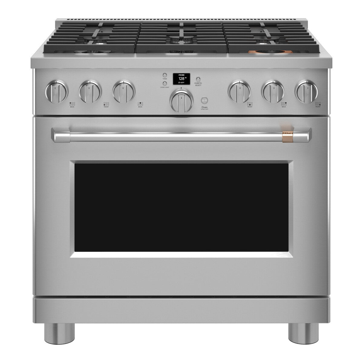 Café 36" Smart All-Gas Commercial-Style Range with 6 Burners (Natural Gas) - Stainless Steel