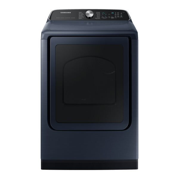 Samsung Top Load Gas Dryer Pet Care Dry Steam Sanitize+, 7.4 cu. ft. - Brushed Navy