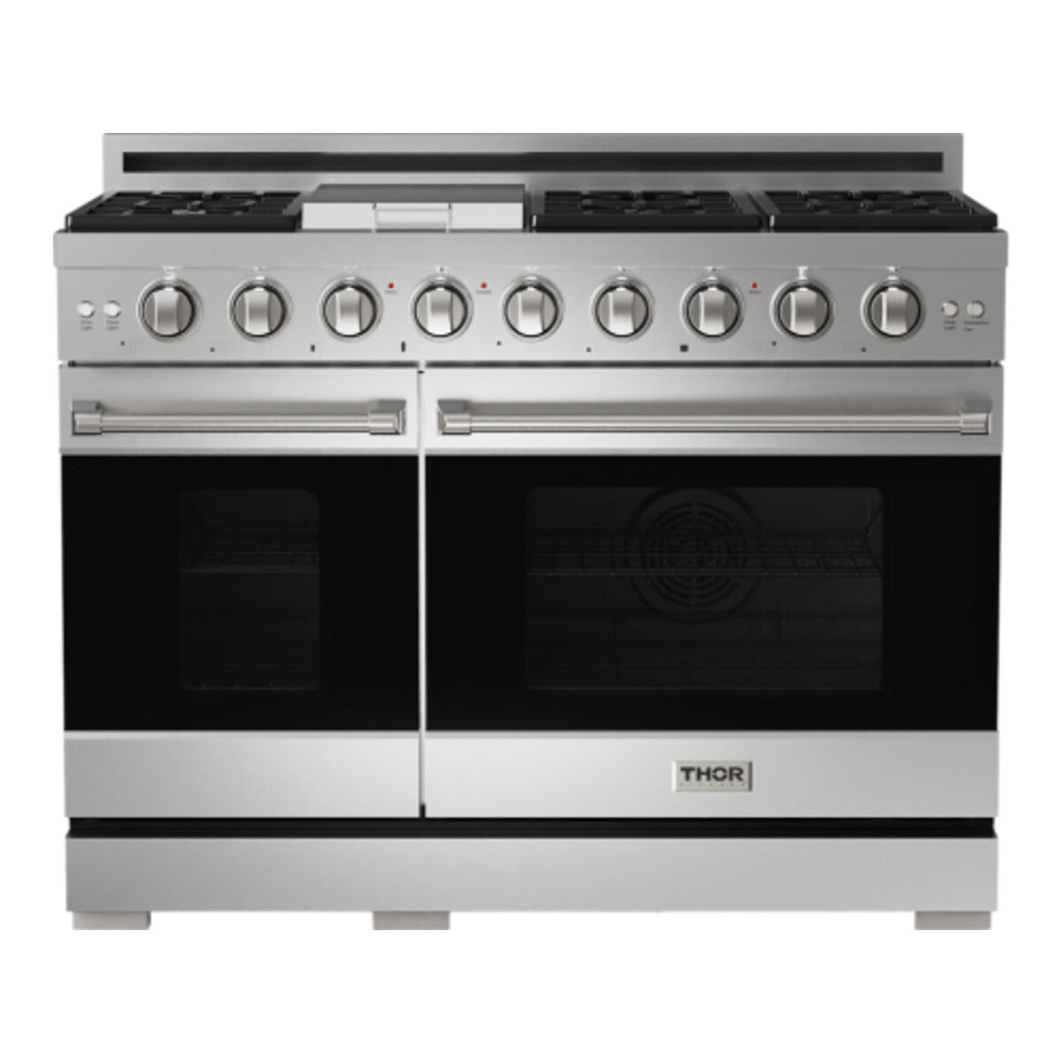 Thor 48 Inch Professional Gas Range with Pro-Style Knobs in Stainless Steel, Gordon Ramsay Series (RSG48E)