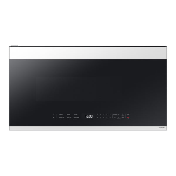 Samsung Bespoke Over-the-Range Microwave Auto Connectivity Wi-Fi, 2.1 cu. ft. - White Glass