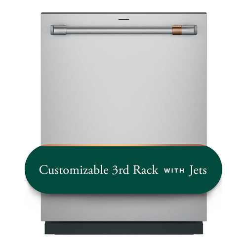 Café CustomFit ENERGY STAR Stainless Interior Smart Dishwasher with Ultra Wash Top Rack and Dual Convection Ultra Dry, 44 dBA