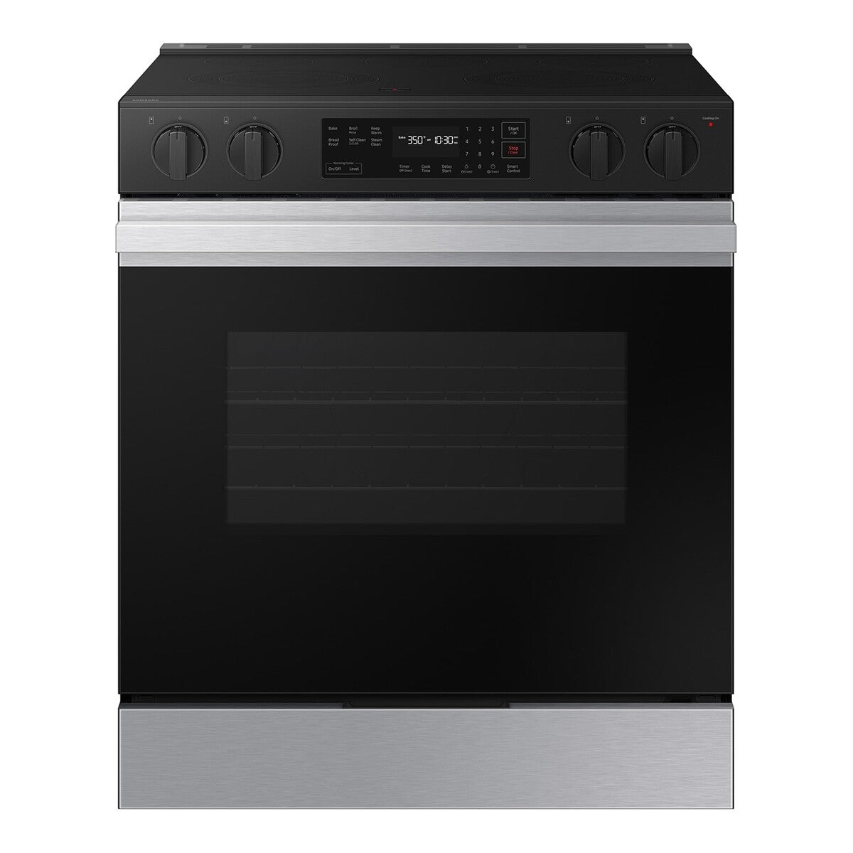 Samsung Bespoke Slide-in Electric Range Fingerprint Resistant, Wi-Fi 6.3 cu. ft. - Stainless Steel