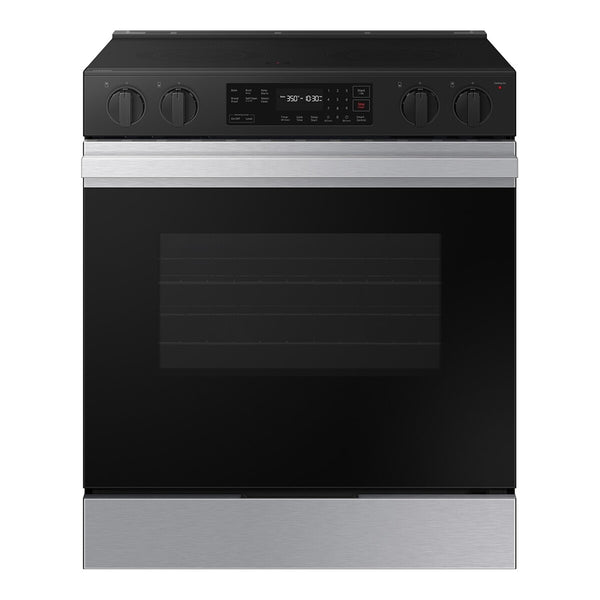 Samsung Bespoke Slide-in Electric Range Fingerprint Resistant, Wi-Fi 6.3 cu. ft. - Stainless Steel