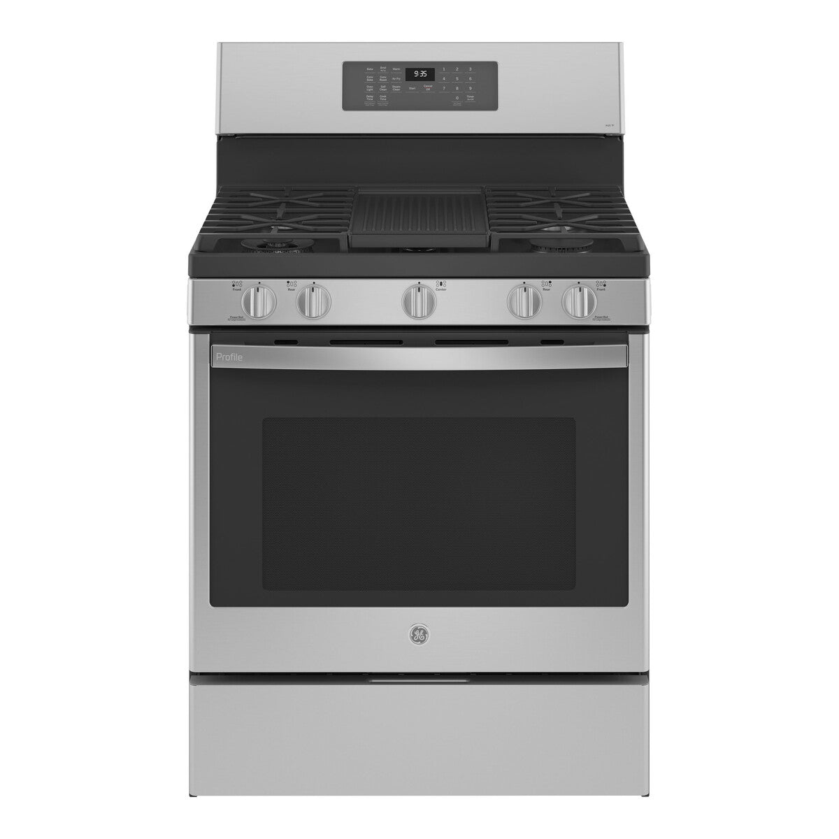 GE Profile 30" Free-Standing Self Clean Gas Fingerprint Resistant Range with Air Fry - Fingerprint Resistant Stainless Steel