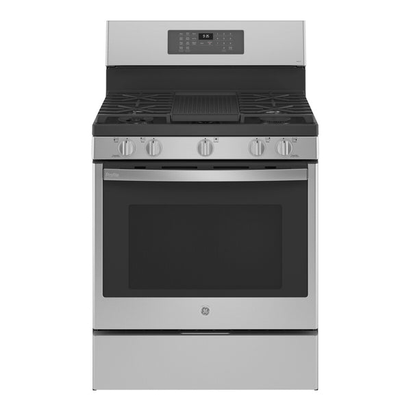 GE Profile 30" Free-Standing Self Clean Gas Fingerprint Resistant Range with Air Fry - Fingerprint Resistant Stainless Steel