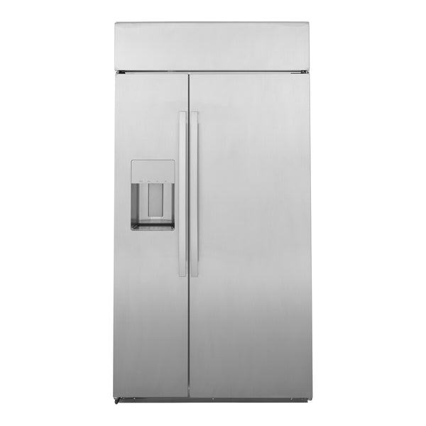 GE Profile Series 42" Smart Built-In Side-by-Side Refrigerator with Dispenser - Stainless Steel