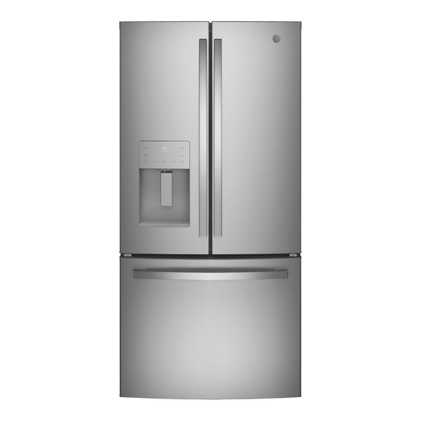 GE ENERGY STAR 17.5 cu. ft. Counter-Depth French-Door Refrigerator - Stainless Steel
