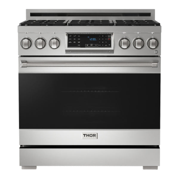 Thor 36 Inch Professional Gas Range with Tilt Panel Touch Control in Stainless Steel, Gordon Ramsay Series – RSG36