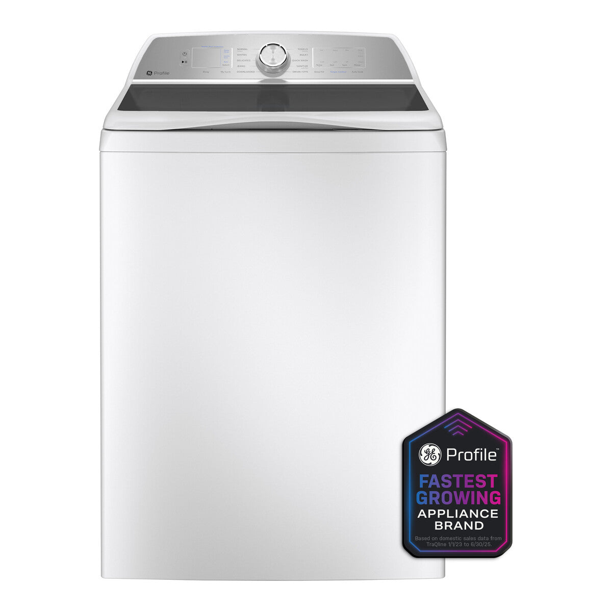 GE Profile ENERGY STAR 5.0 cu. ft. Capacity Washer with Smarter Wash Technology and FlexDispense - White