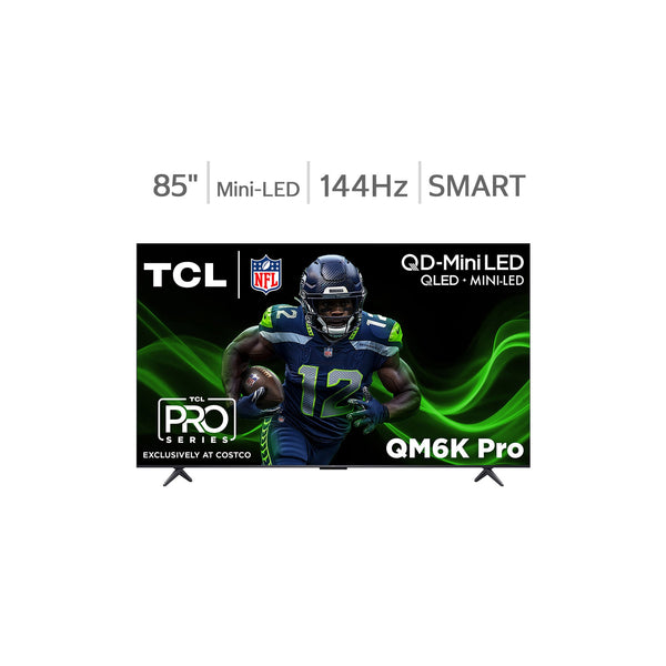 TCL 85-inch QM6K Pro 4K QD-Mini LED Google TV - 85QM6K Pro - Factory Refurbished
