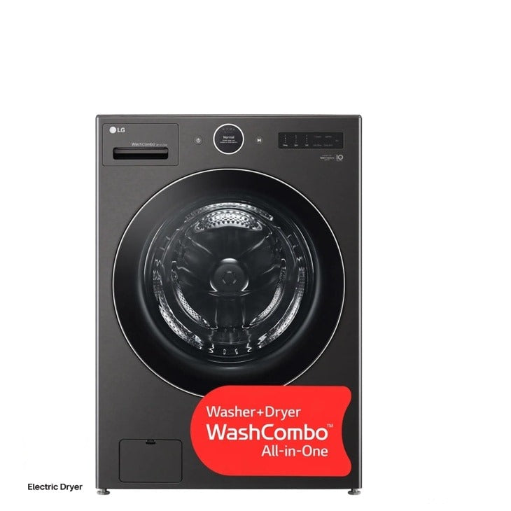 LG Ventless Washer/Dryer Combo LG WashCombo All-in-One 5.0 cu. ft. Mega Capacity with Inverter HeatPump Technology and Direct Drive Motor - Black…