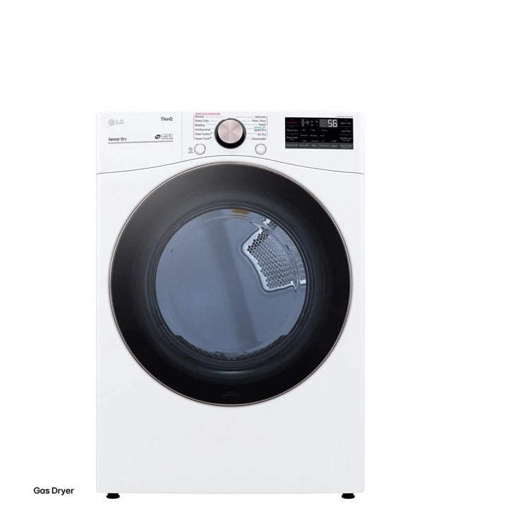 LG 7.4 cu. ft. Large Capacity Front Load Gas Dryer - White