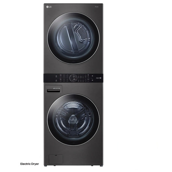 LG WashTower 4.5 cu. ft. Washer and 7.4 cu. ft. Electric Dryer - Black Steel