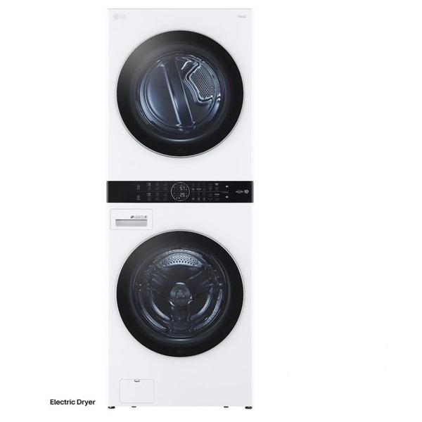 LG Single Unit Front Load LG WashTower with Center Control 4.5 cu. ft. Washer and 7.4 cu. ft. Electric Dryer - White (WKEX200HWA)