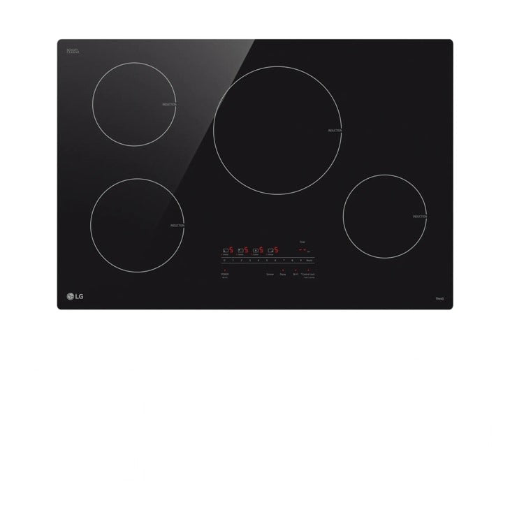 LG 30 Inch Smart Induction Cooktop with UltraHeat 4.3kW Element - Black