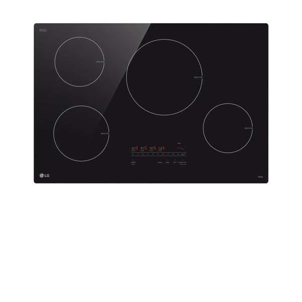 LG 30 Inch Smart Induction Cooktop with UltraHeat 4.3kW Element - Black