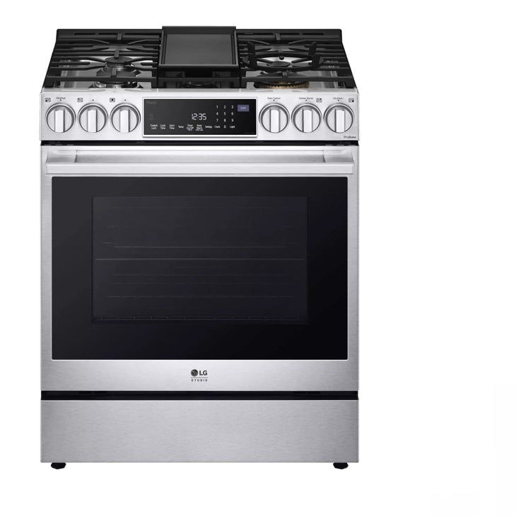LG STUDIO 6.3 cu. ft. InstaView Gas Slide-in Range with ProBake Convection and Air Fry - Stainless Steel