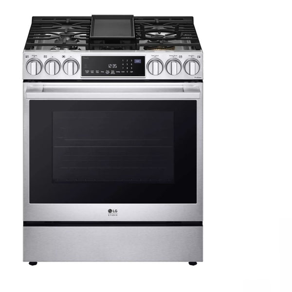 LG STUDIO 6.3 cu. ft. InstaView Gas Slide-in Range with ProBake Convection and Air Fry - Stainless Steel