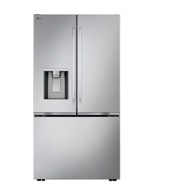 LG 24 cu. ft. Counter-Depth MAX with Zero Clearance 3-Door French Door Refrigerator - Stainless Steel