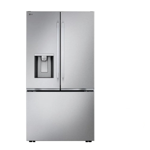 LG 24 cu. ft. Counter-Depth MAX with Zero Clearance 3-Door French Door Refrigerator - Stainless Steel